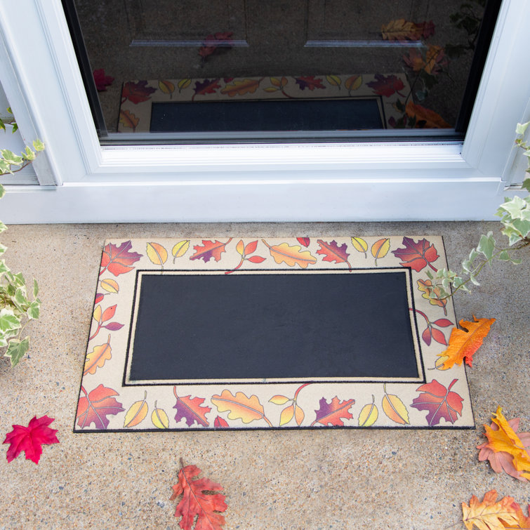 Arlmont & Co. Fall Leaves Flocked Sassafras Mat Tray Wayfair Canada